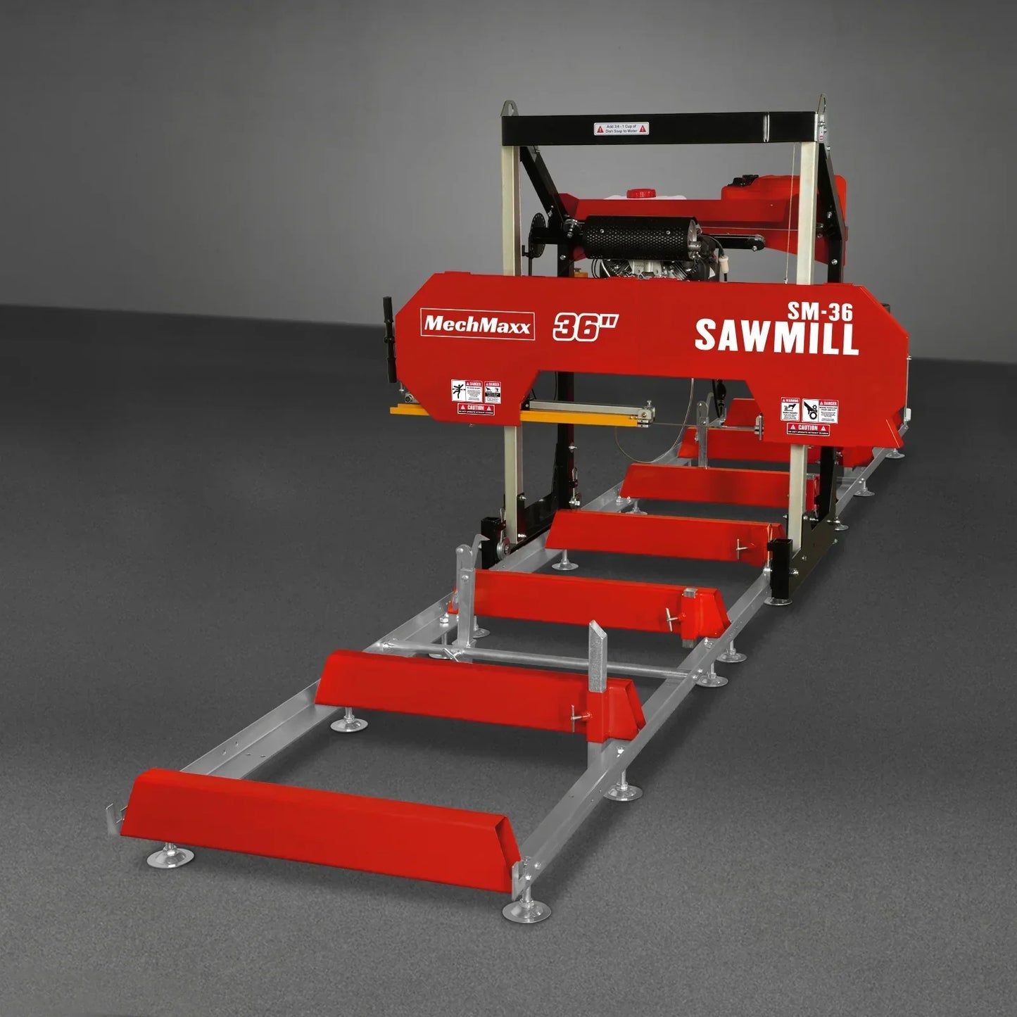 36" MAX Portable Sawmill, 25HP 688cc HONDA GX690 V-Twin Engine, 35" Board Width, 20' Track Length, (10 x Blades Included), SM-36HMAX