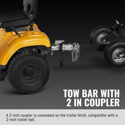 MechMaxx 8'' Inch ZONSEN 1000cc 35hp Electric Start Gasoline Powered Engine 4-Wheels Towable Wood Chipper Shredder Mulcher with Towbar/Tail Light/Emergency Stop Switch, Model B200